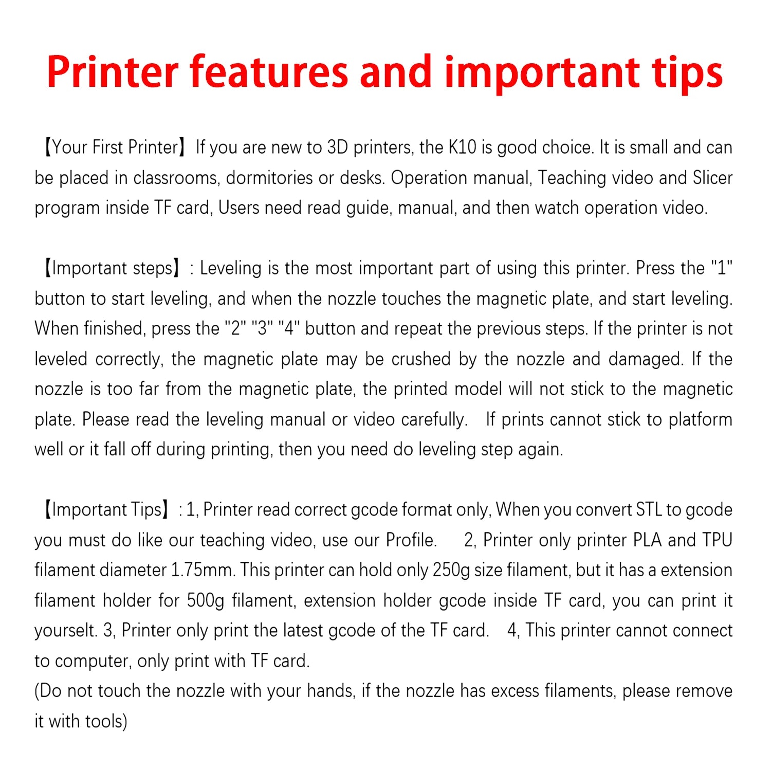 EasyPrint 3D Printer for Kids & Beginners